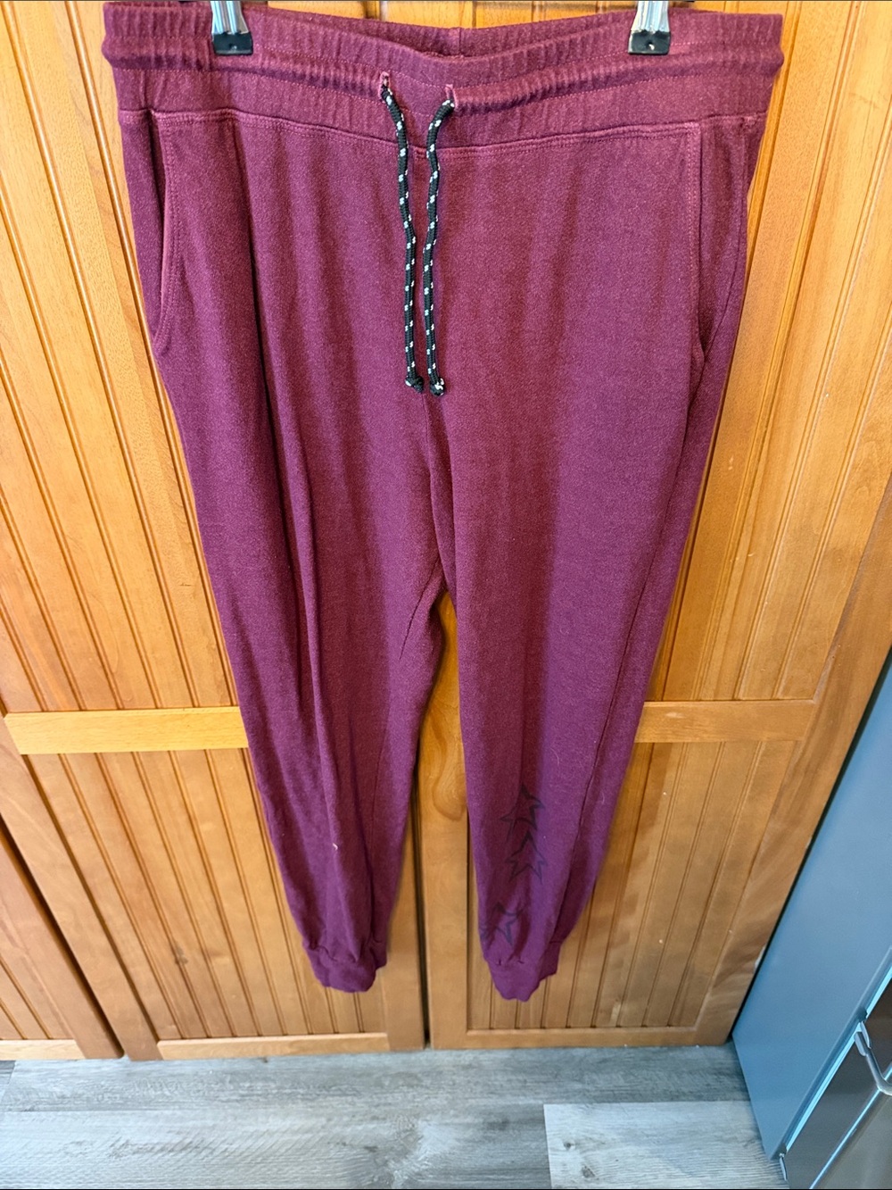 Burgundy Drawstring Jogger Sweatpants
